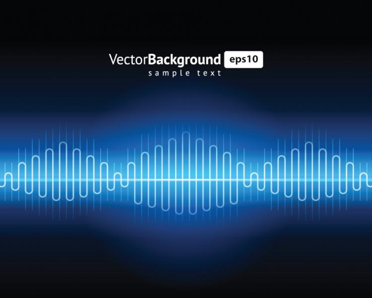 free vector Dynamic audio waves 01 vector